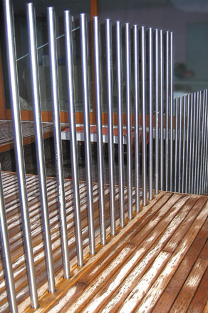 Pool fence side view